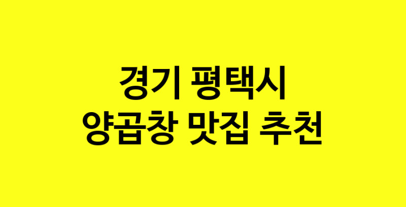 Dayb.TO | 경기 평택시 양곱창 추천 가까운 양곱창맛집 소개합니다