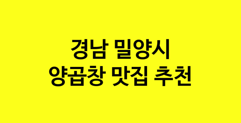 Dayb.TO | 경남 밀양시 양곱창맛집 양곱창 전문점 방문해 보세요