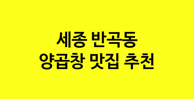 Dayb.TO | 양곱창추천 세종 반곡동 양곱창잘하는 맛집 방문해 보세요