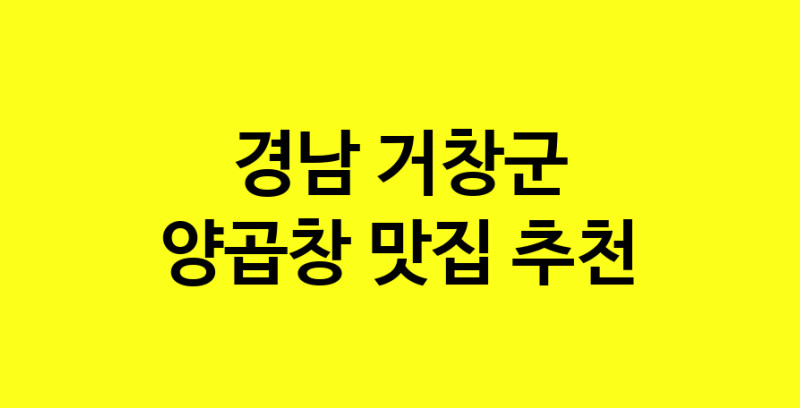 Dayb.TO | 맛집추천 양곱창 맛집. 경남 거창군 양곱창 방문해보세요.