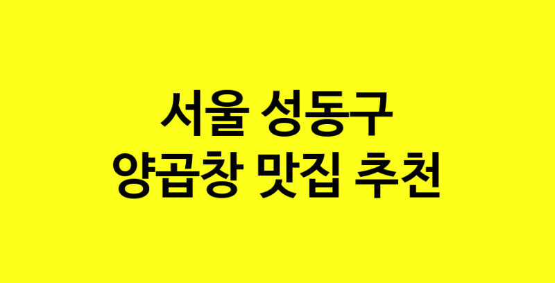 Dayb.TO | 맛집추천 양곱창 맛집. 서울 성동구 양곱창 방문해보세요.